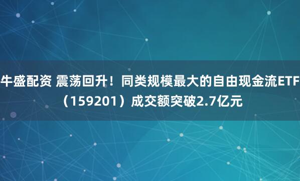 牛盛配资 震荡回升！同类规模最大的自由现金流ETF（159201）成交额突破2.7亿元
