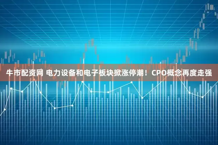 牛市配资网 电力设备和电子板块掀涨停潮！CPO概念再度走强